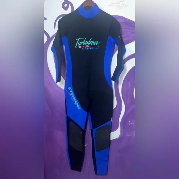 Turbulence Stearns Women’s Wetsuit- Black and Blue size L Preowned - Picture 2 of 11